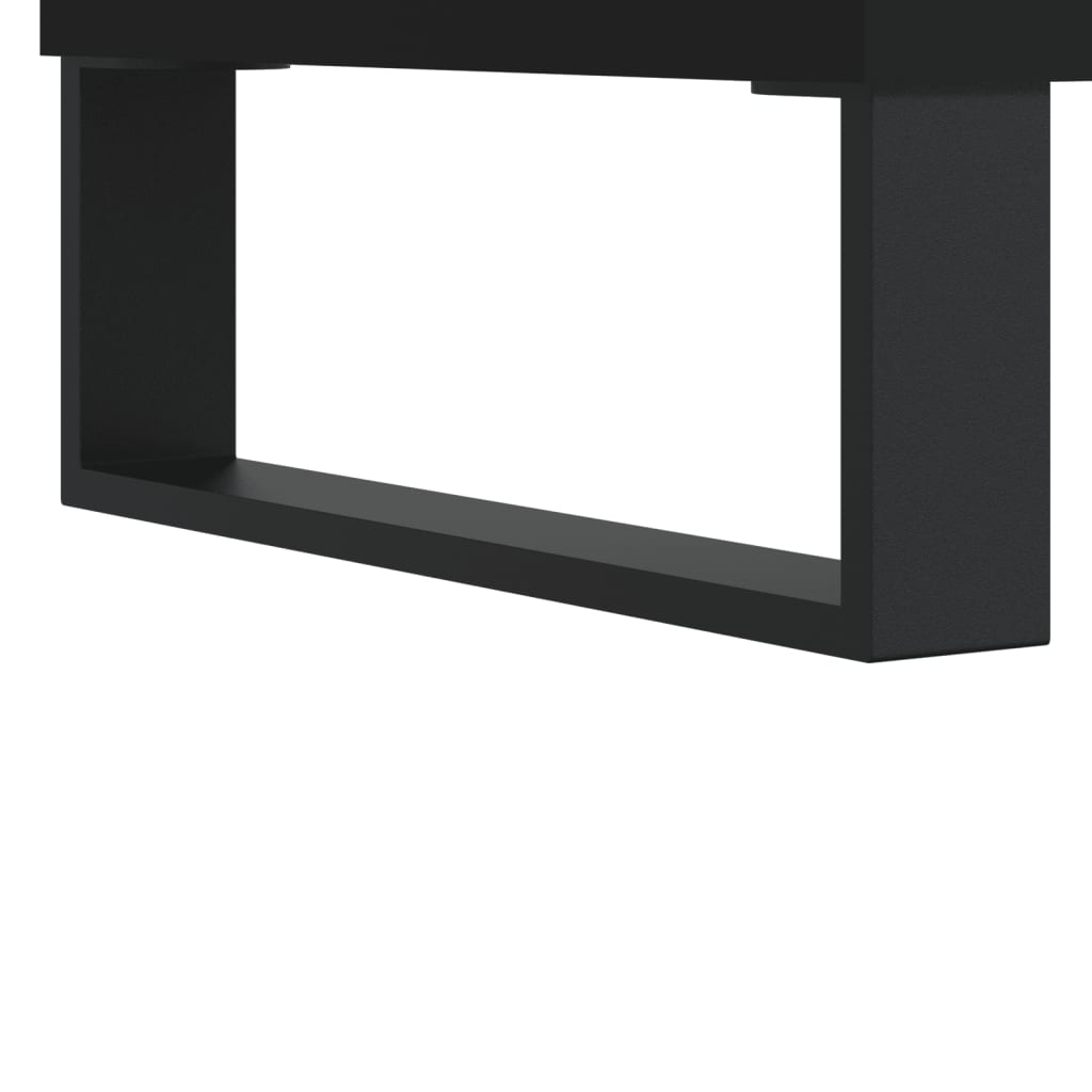vidaXL Platenkast 74,5x38x48 cm bewerkt hout zwart