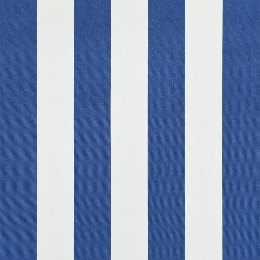 vidaXL Luifel 400x120 cm blauw en wit