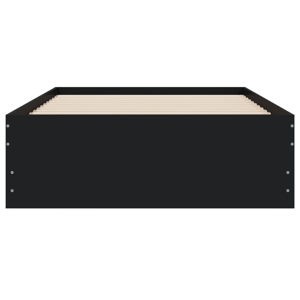vidaXL Bedframe met lades bewerkt hout zwart 75x190 cm