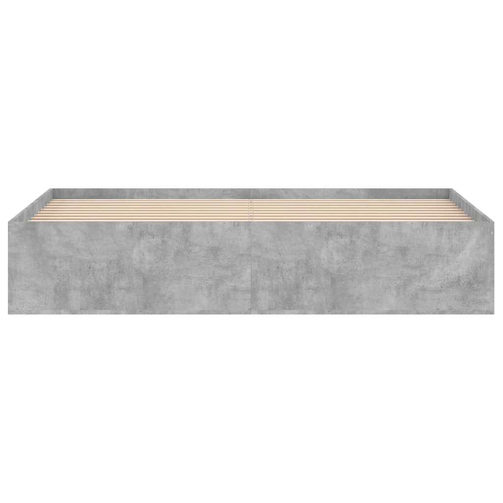 vidaXL Bedframe betongrijs 180x200 cm Super King Size