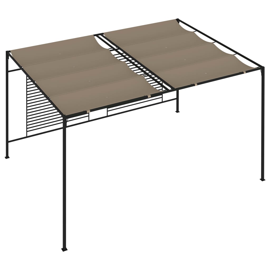 vidaXL Prieel met uittrekbaar dak 180 g/m² 3x4x2,3 m taupe