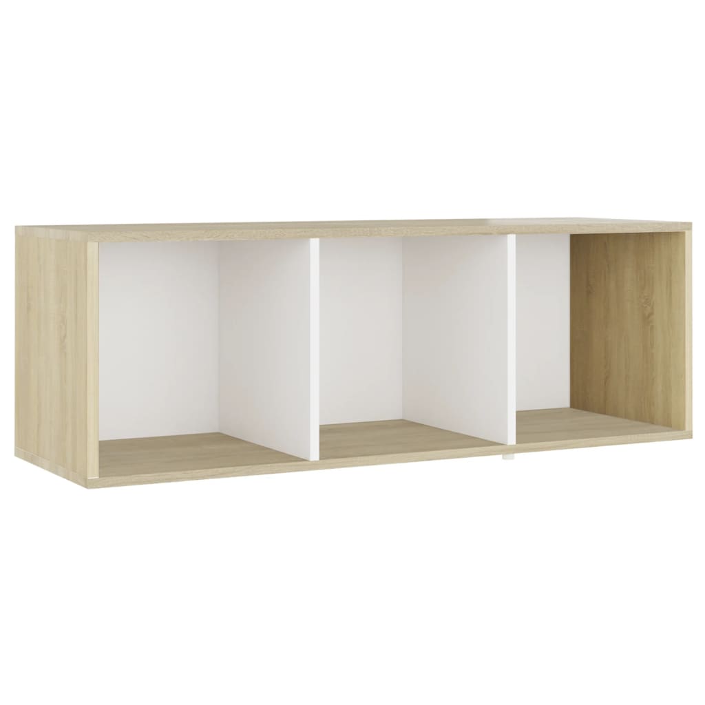 vidaXL Tv-meubelen 2 st 107x35x37 cm bewerkt houtwit sonoma eikenkleur