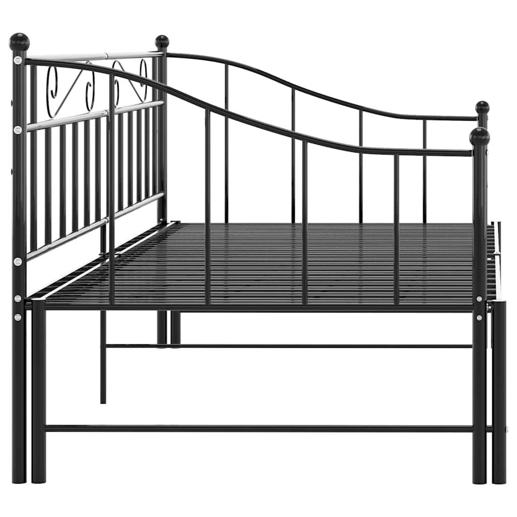 vidaXL Bedbank uittrekbaar grenenhout donkerbruin 90x200 cm283152 - Onderschuifbed | fnac België