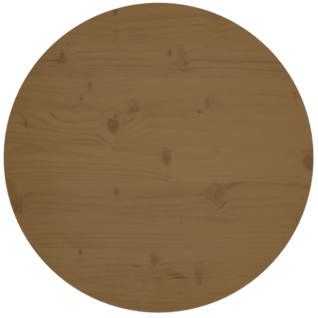 vidaXL Tafelblad Ø60x2,5 cm massief grenenhout bruin