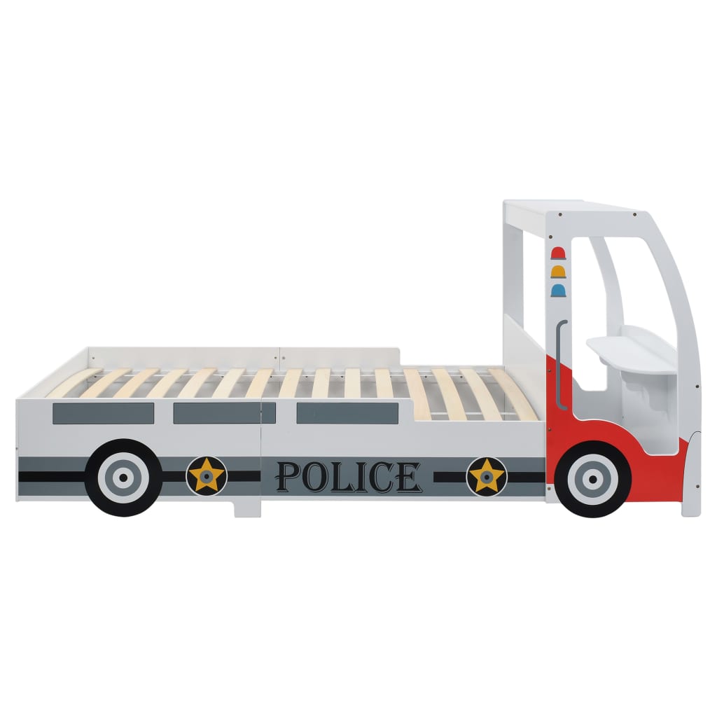vidaXL Kinderbed politieauto met 7 Zone H2 H3 matras 90x200 cm
