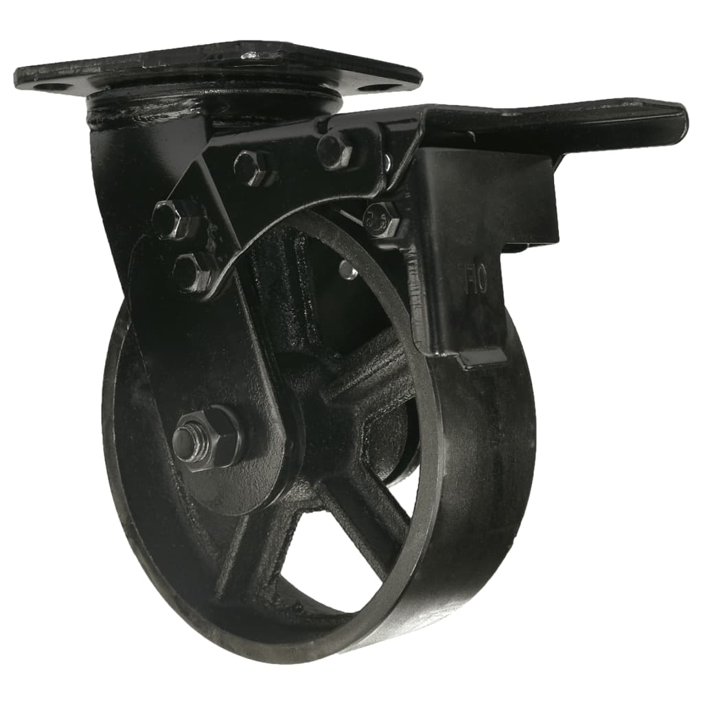 Mac Lean Zwenkwiel met rem 150 mm zwart