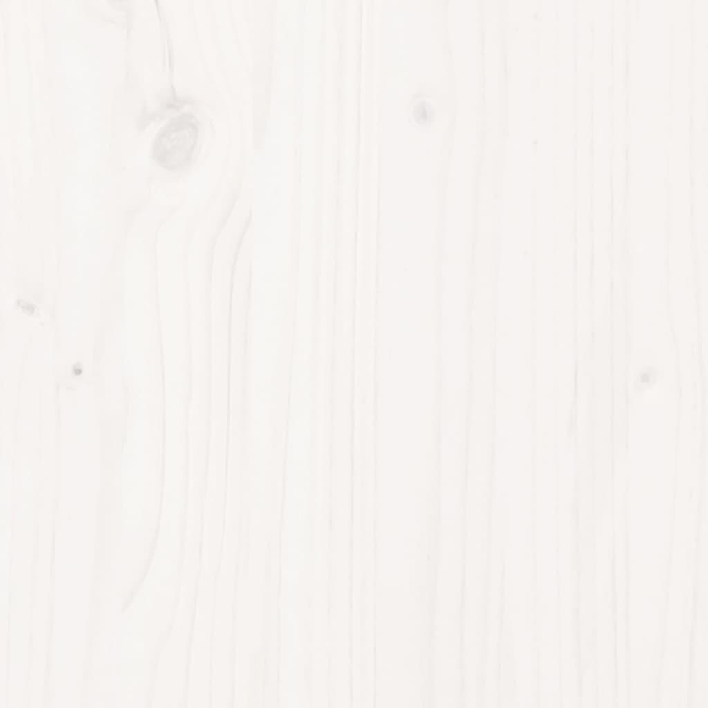 vidaXL Tuinbank met armleuning en kussen massief grenenhout wit
