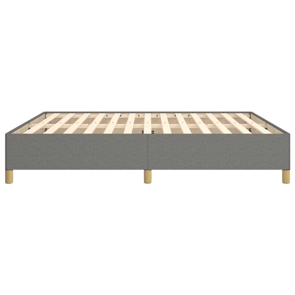 vidaXL Bedframe zonder matras stof donkergrijs 160x200 cm