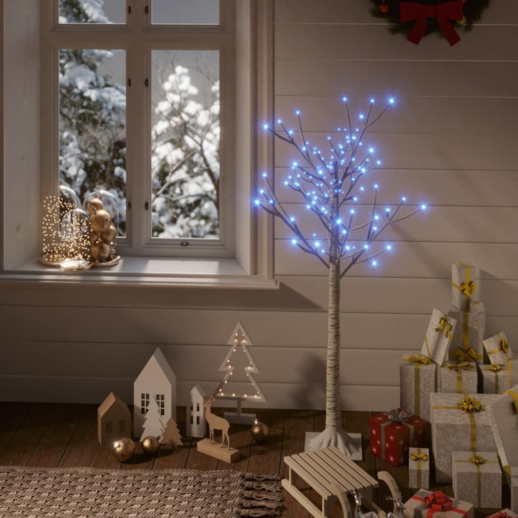 vidaXL Kerstboom wilg met 120 blauwe LED's binnen en buiten 1,2 m