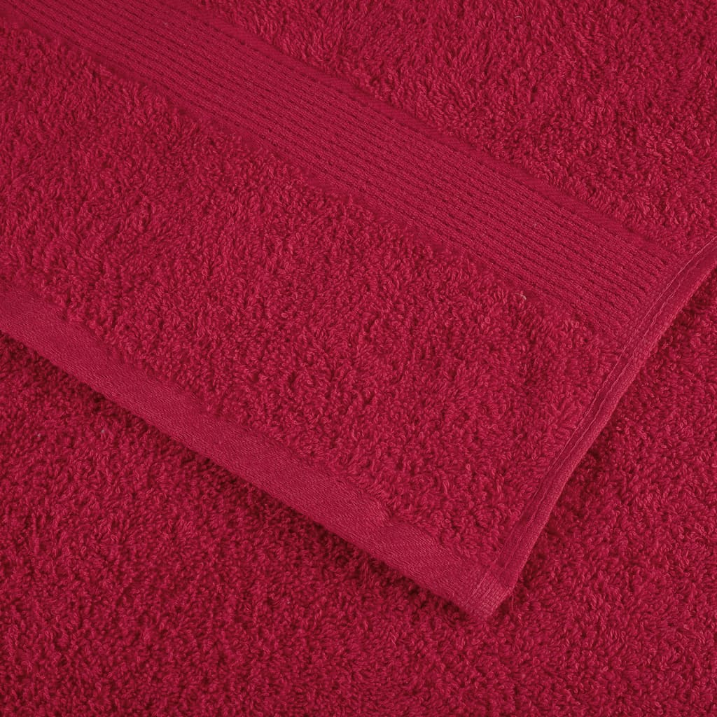 vidaXL 8-delige Handdoekenset 600 g/m² 100% katoen rood