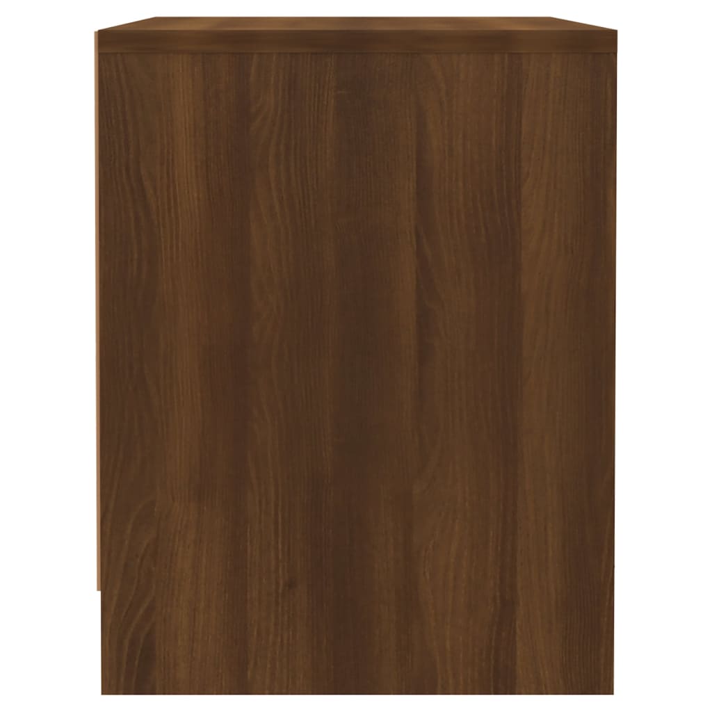 vidaXL Nachtkastje 45x34x44,5 cm bewerkt hout bruin eikenkleur