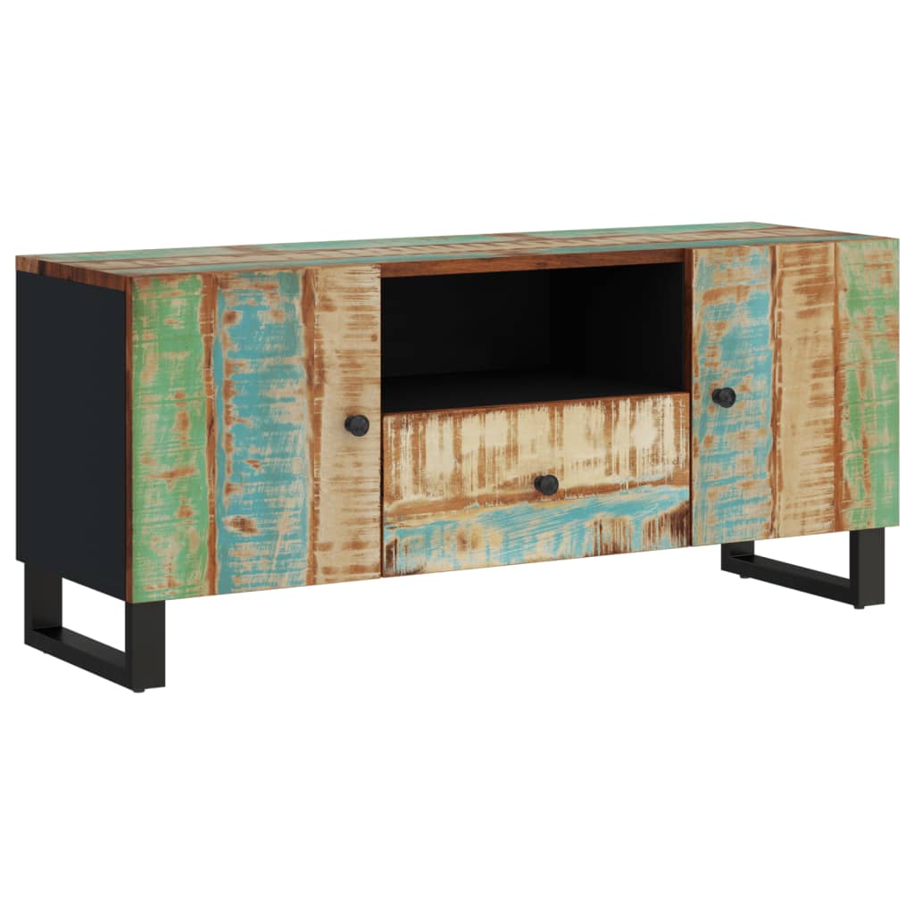 vidaXL Tv-meubel 105x33,5x46 cm massief hout gerecycled bewerkt hout