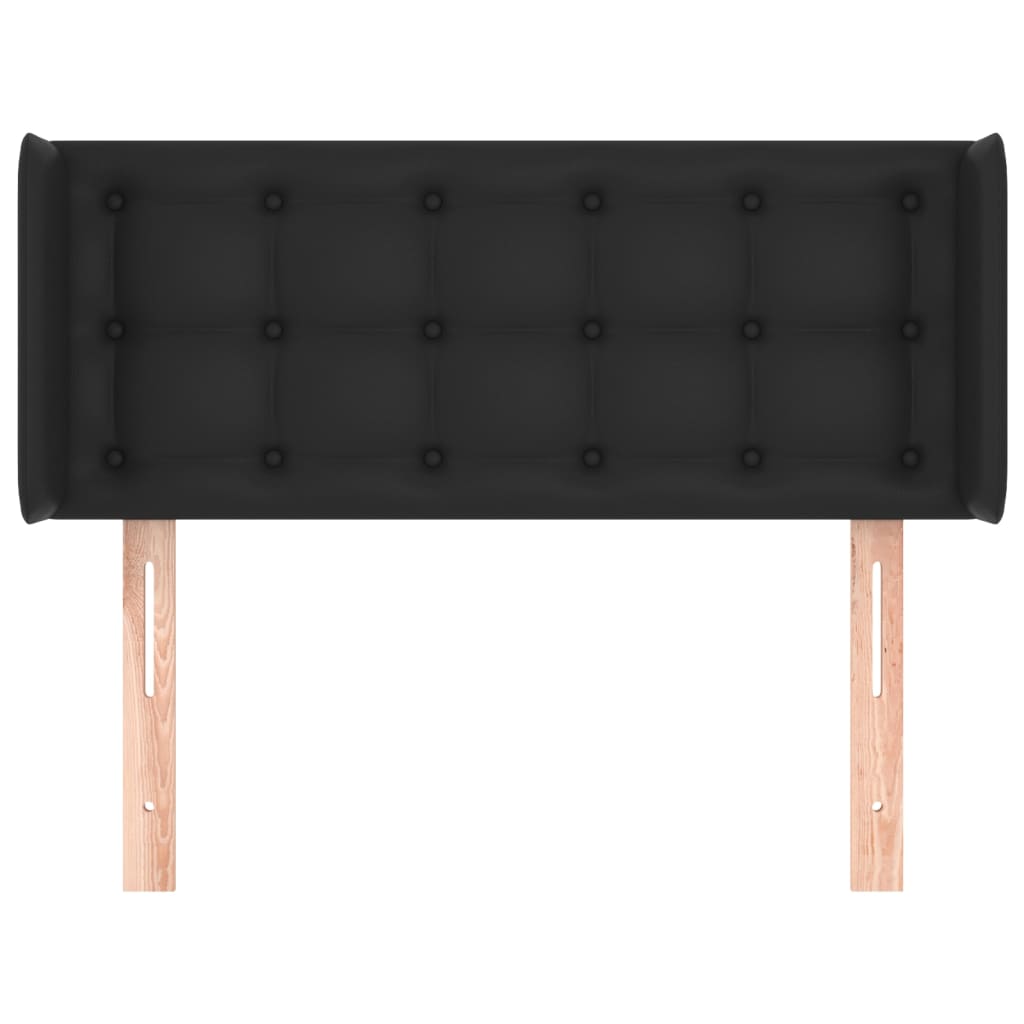 vidaXL Hoofdbord met randen 83x16x78/88 cm kunstleer zwart