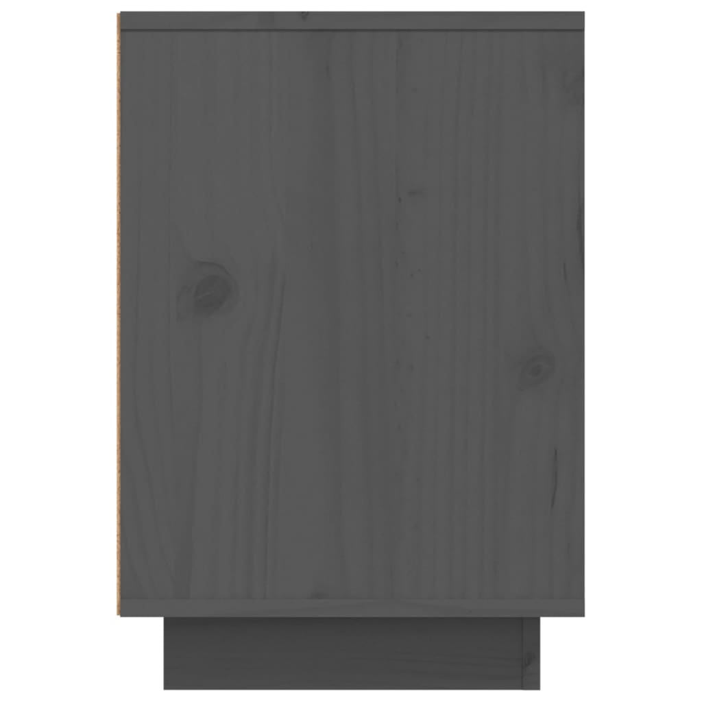 vidaXL Nachtkastjes 2 st 50x34x50 cm massief grenenhout grijs