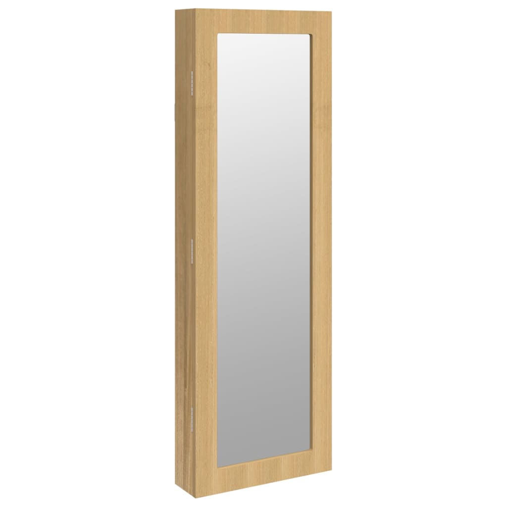 vidaXL Sieradenkast met spiegel wandgemonteerd 30x8,5x90 cm wit