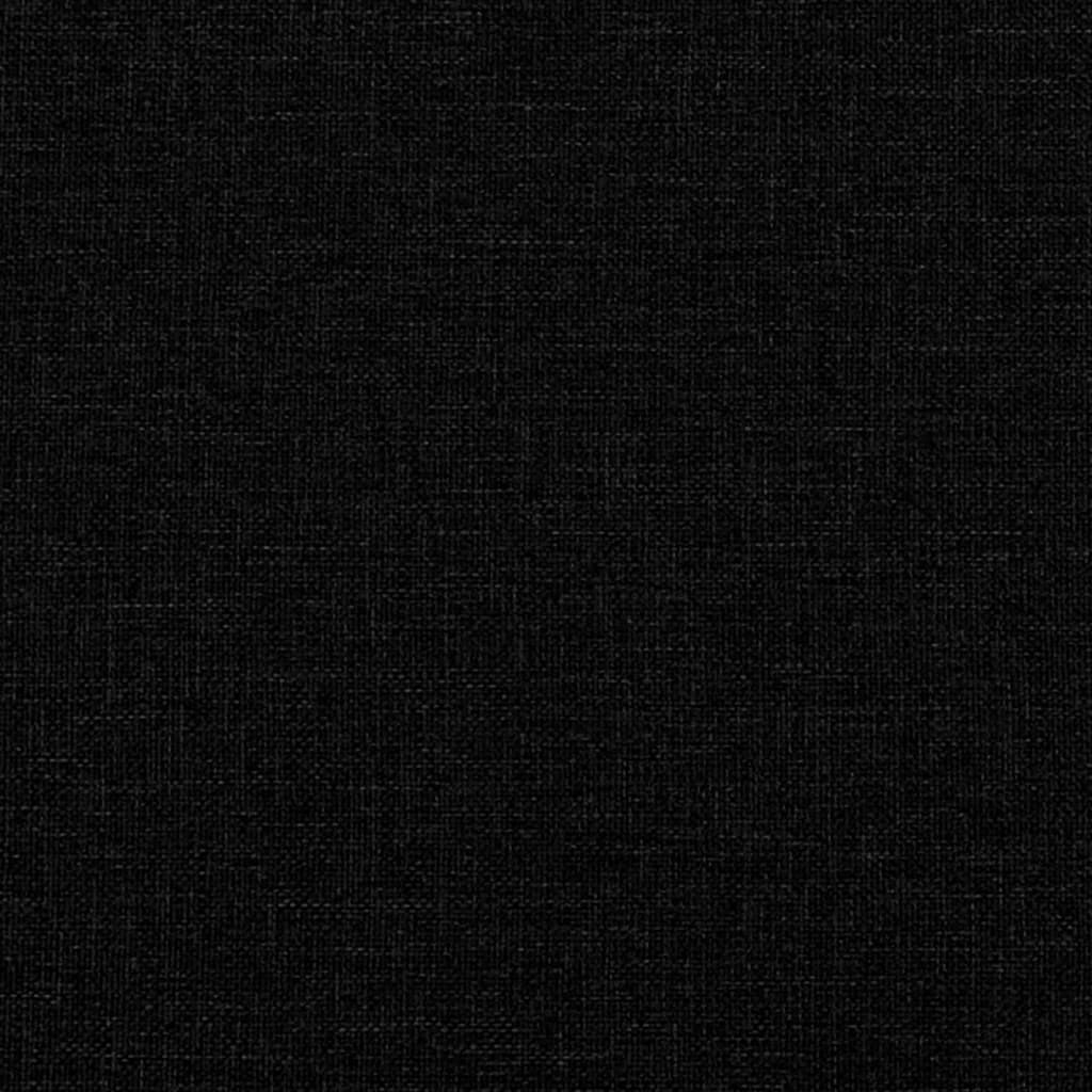 vidaXL Tweezitsbank met sierkussens 120 cm stof zwart