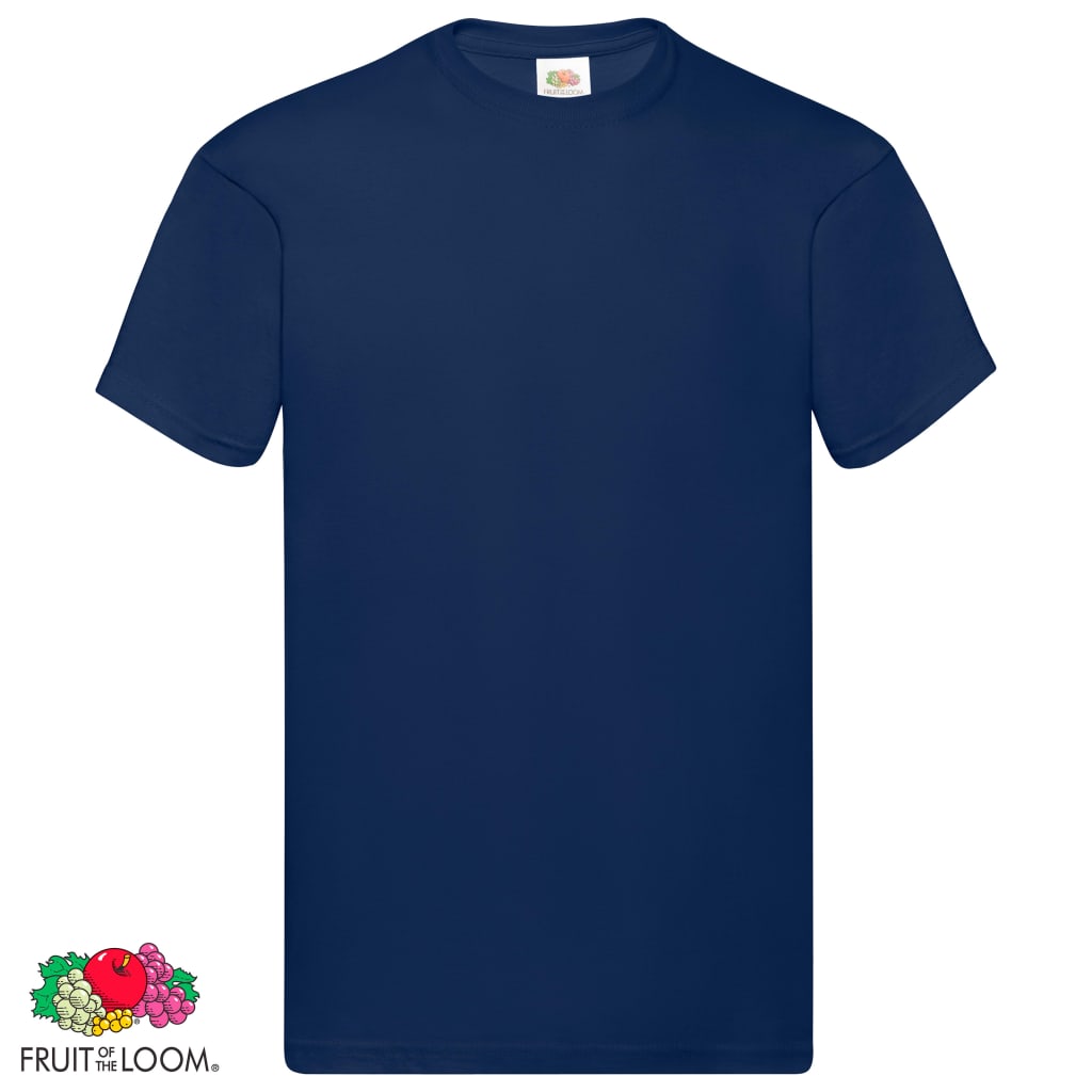 Fruit of the Loom T-shirts Original 10 st XXL katoen marineblauw