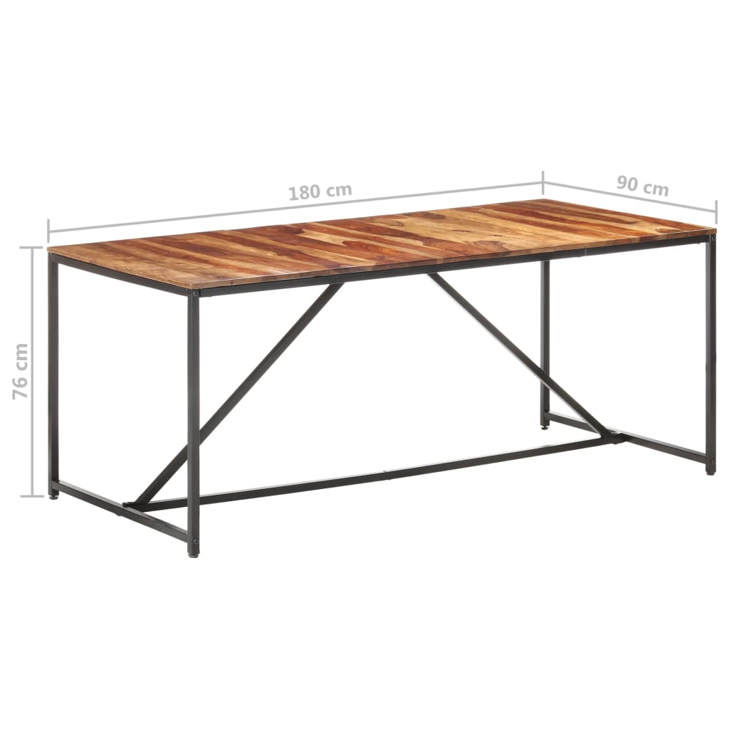 vidaXL Eettafel 180x90x76 cm massief hout