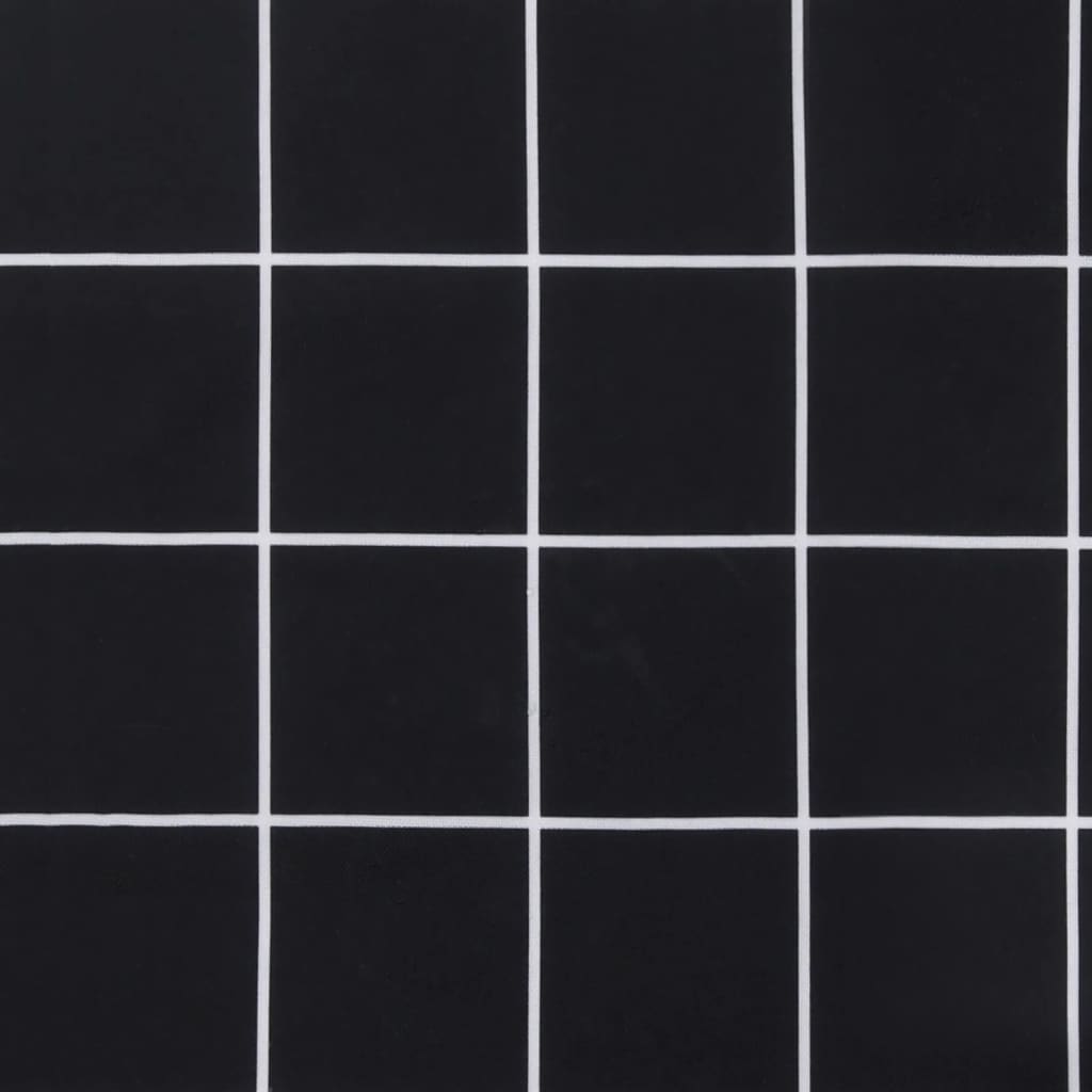 vidaXL Palletkussen ruitpatroon 50x50x12 cm stof zwart
