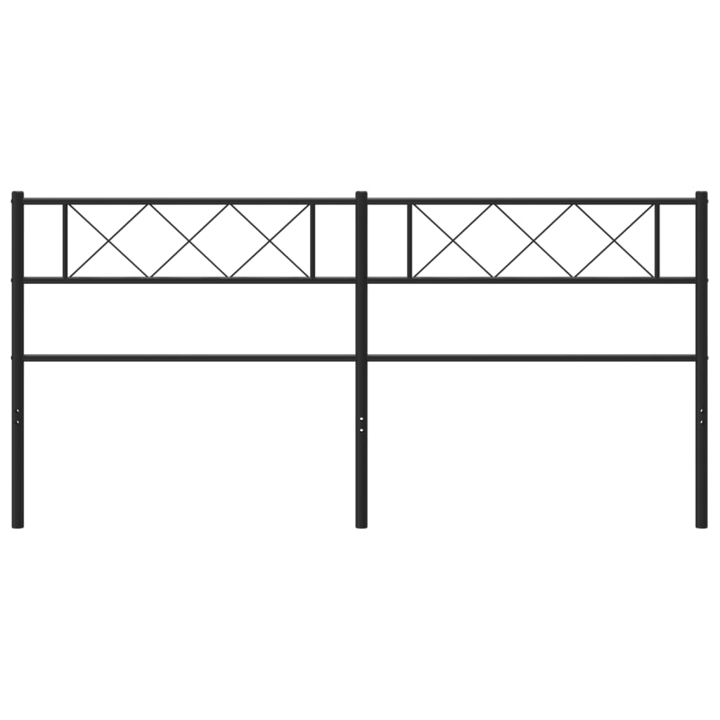 vidaXL Hoofdbord 160 cm metaal zwart