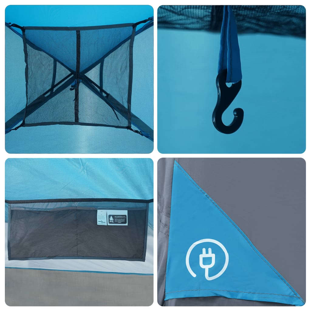 vidaXL Koepeltent 6-persoons waterdicht blauw