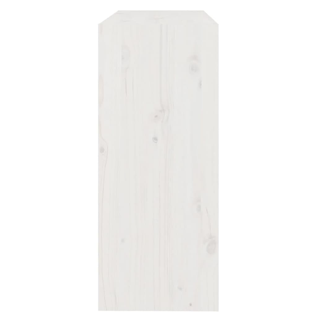 vidaXL Boekenkast/kamerscherm 80x30x71,5 cm massief grenenhout wit
