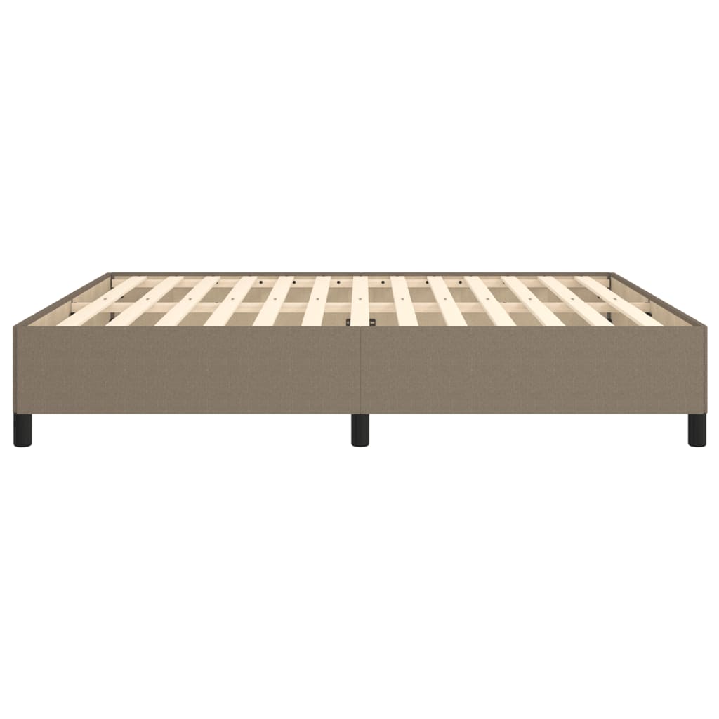 vidaXL Bedframe zonder matras stof taupe 180x200 cm