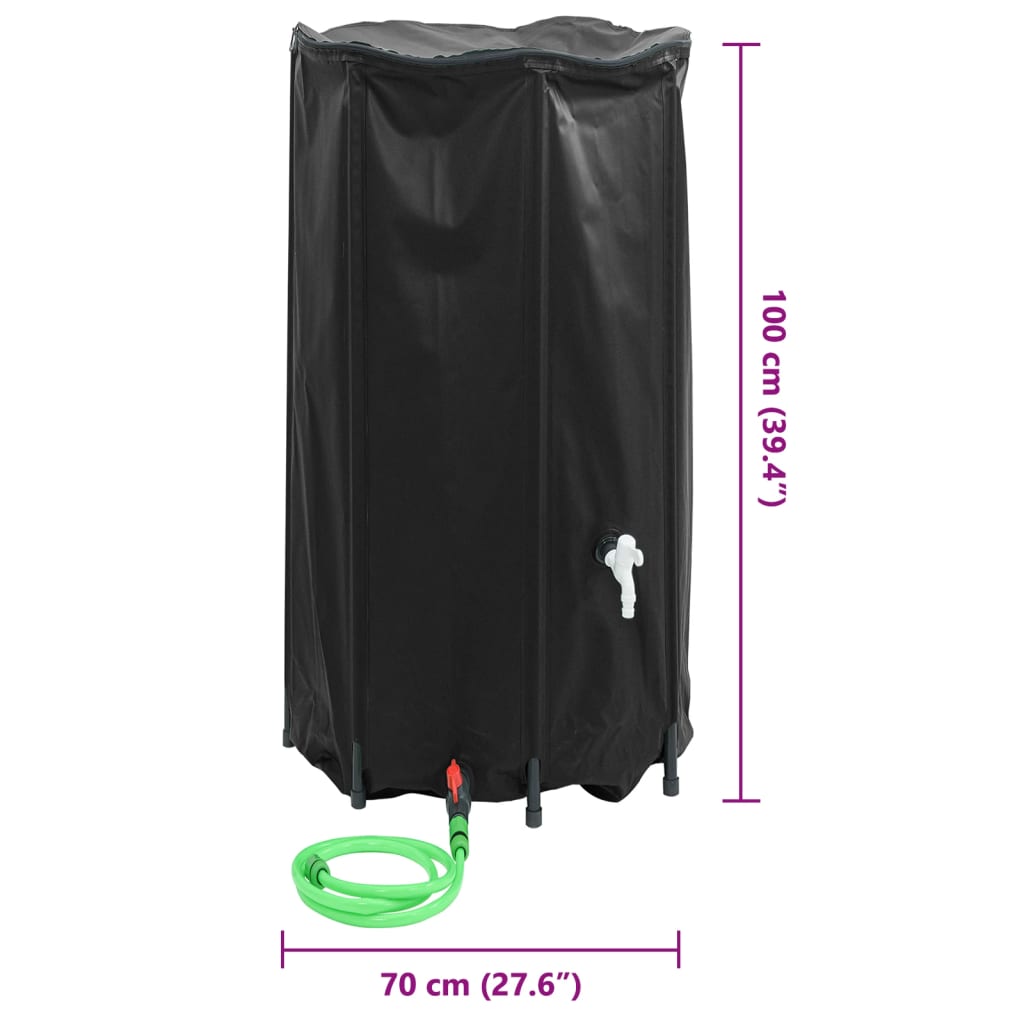 vidaXL Watertank met kraan opvouwbaar 380 L PVC