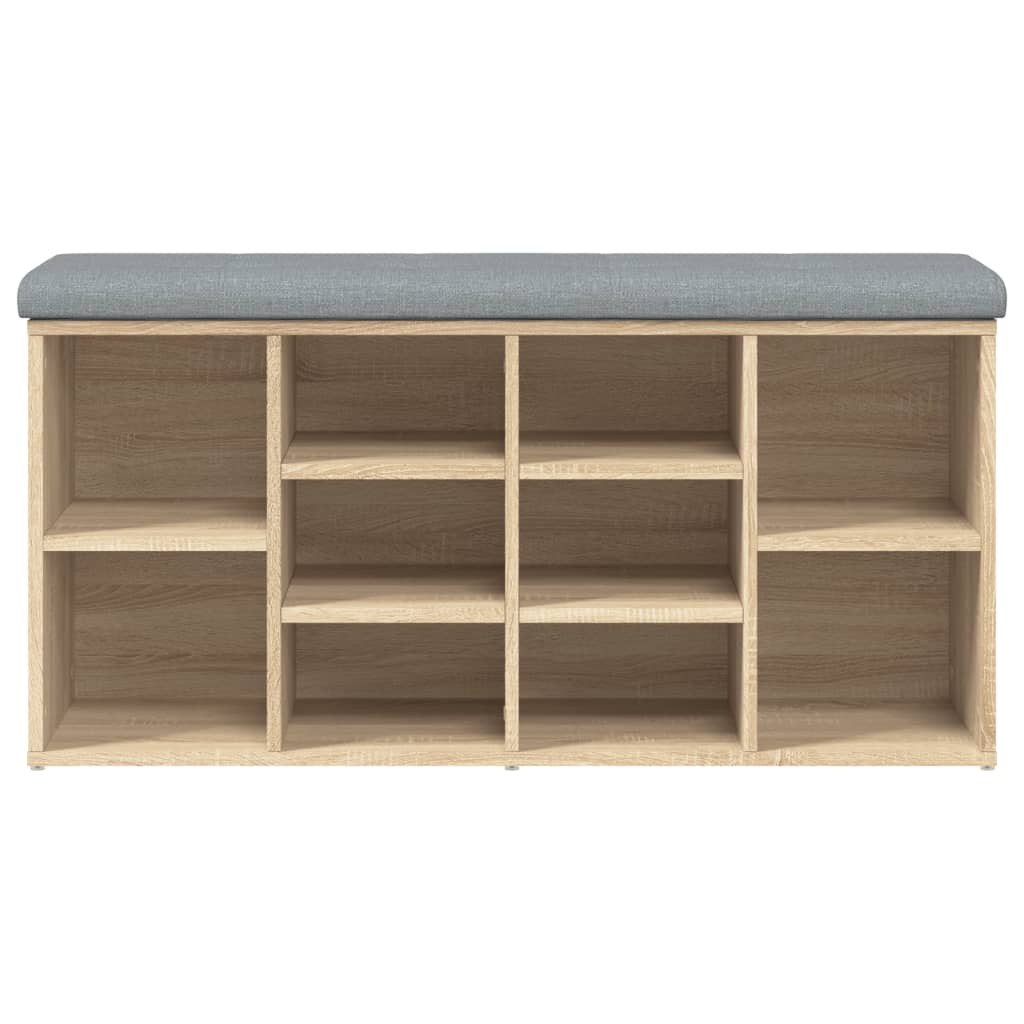 vidaXL Schoenenbank 102x32x50 cm bewerkt hout sonoma eikenkleurig