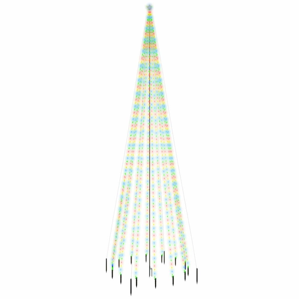 vidaXL Kerstboom met grondpin 1134 LED's meerkleurig 800 cm