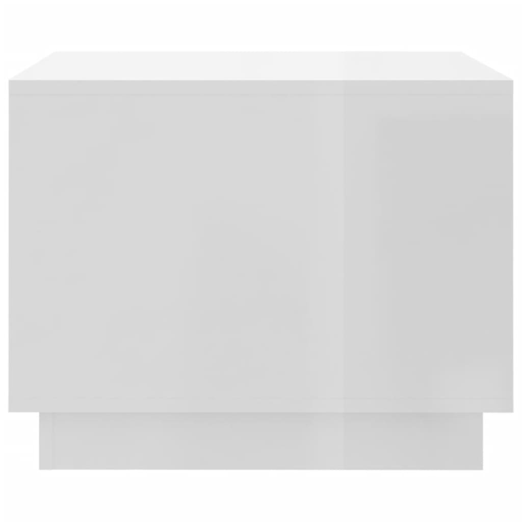 vidaXL Salontafel 55x55x43 cm spaanplaat hoogglans wit