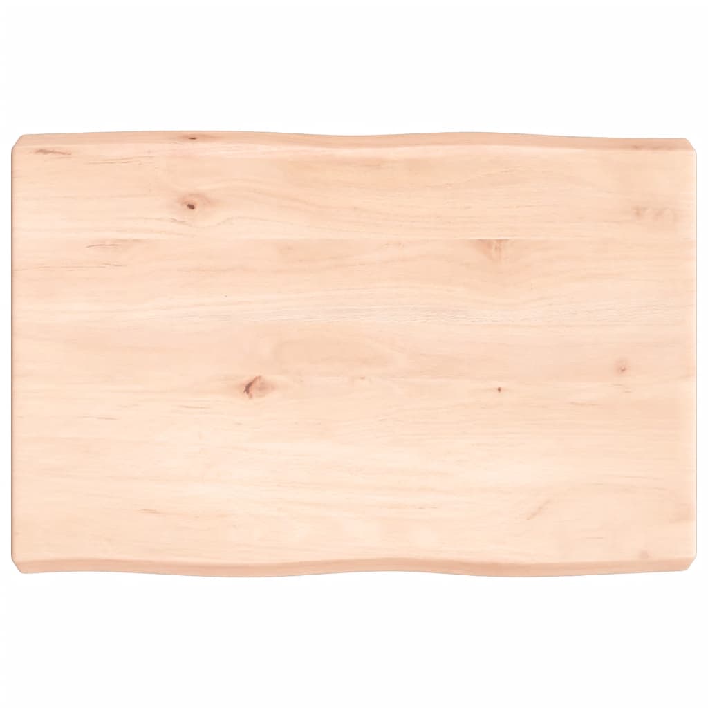 vidaXL Tafelblad natuurlijke rand 60x40x(2-6) cm massief eikenhout