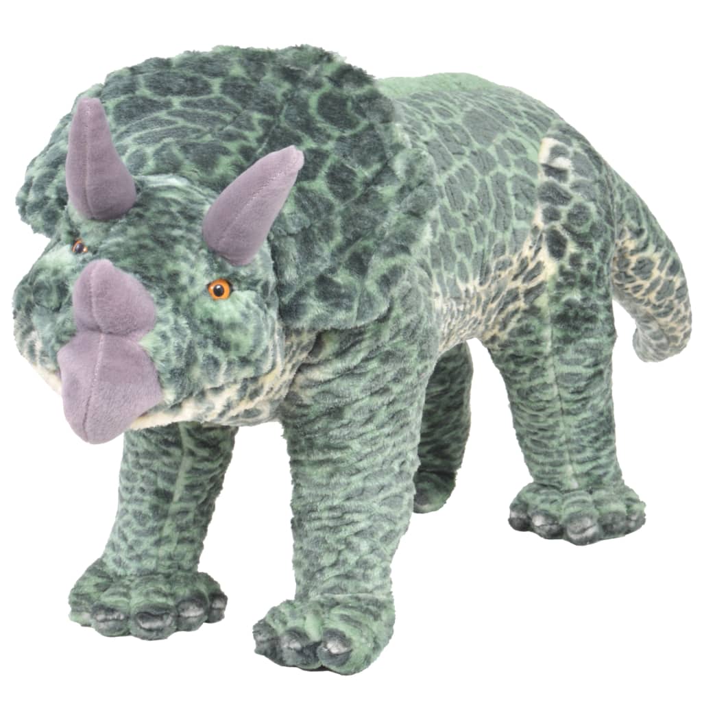 vidaXL Speelgoeddinosaurus staand XXL pluche groen