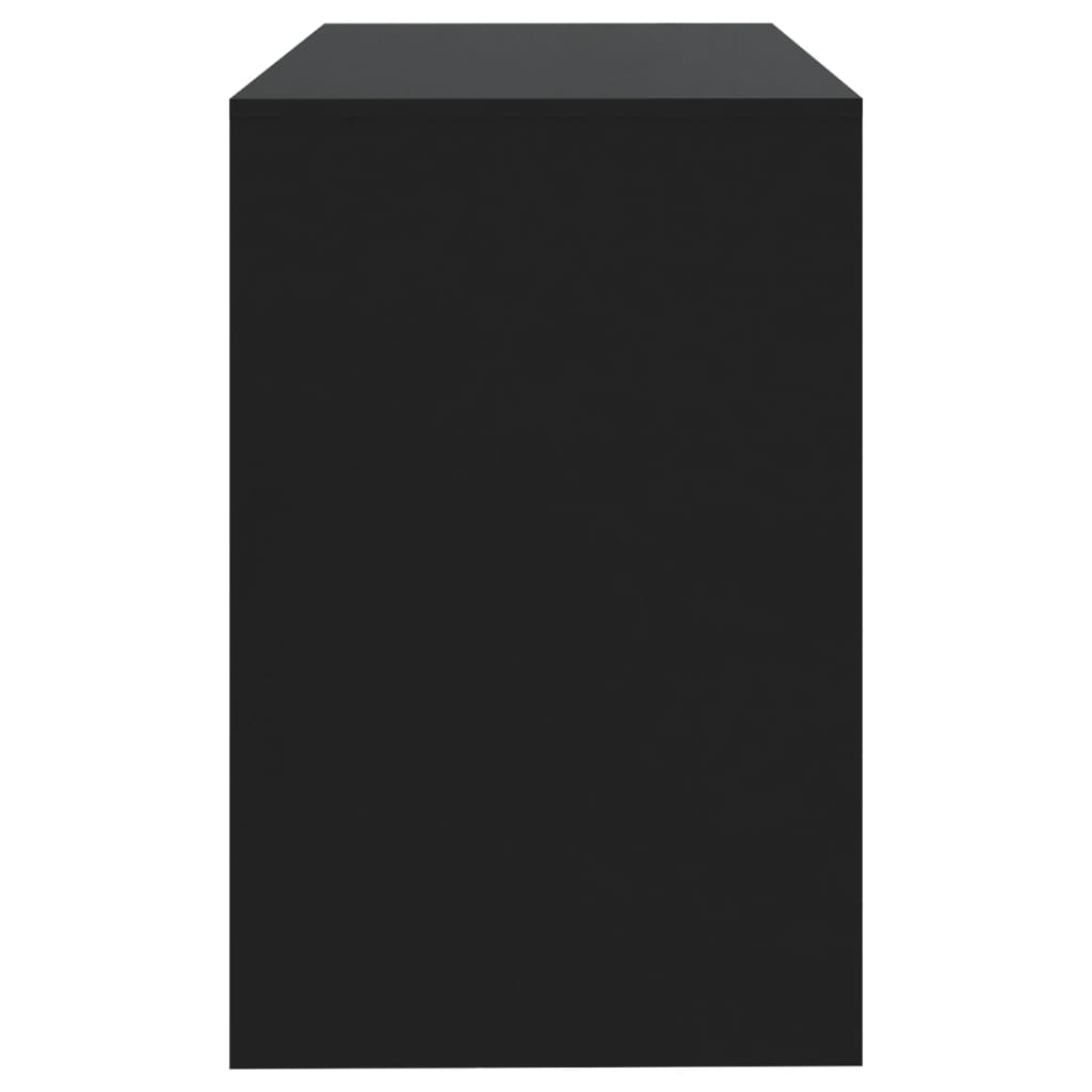 vidaXL Bureau 101x50x76,5 cm spaanplaat zwart