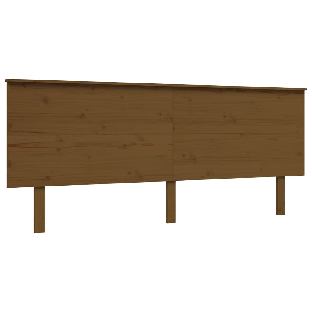 vidaXL Bedframe met hoofdbord massief hout honingbruin 200x200 cm