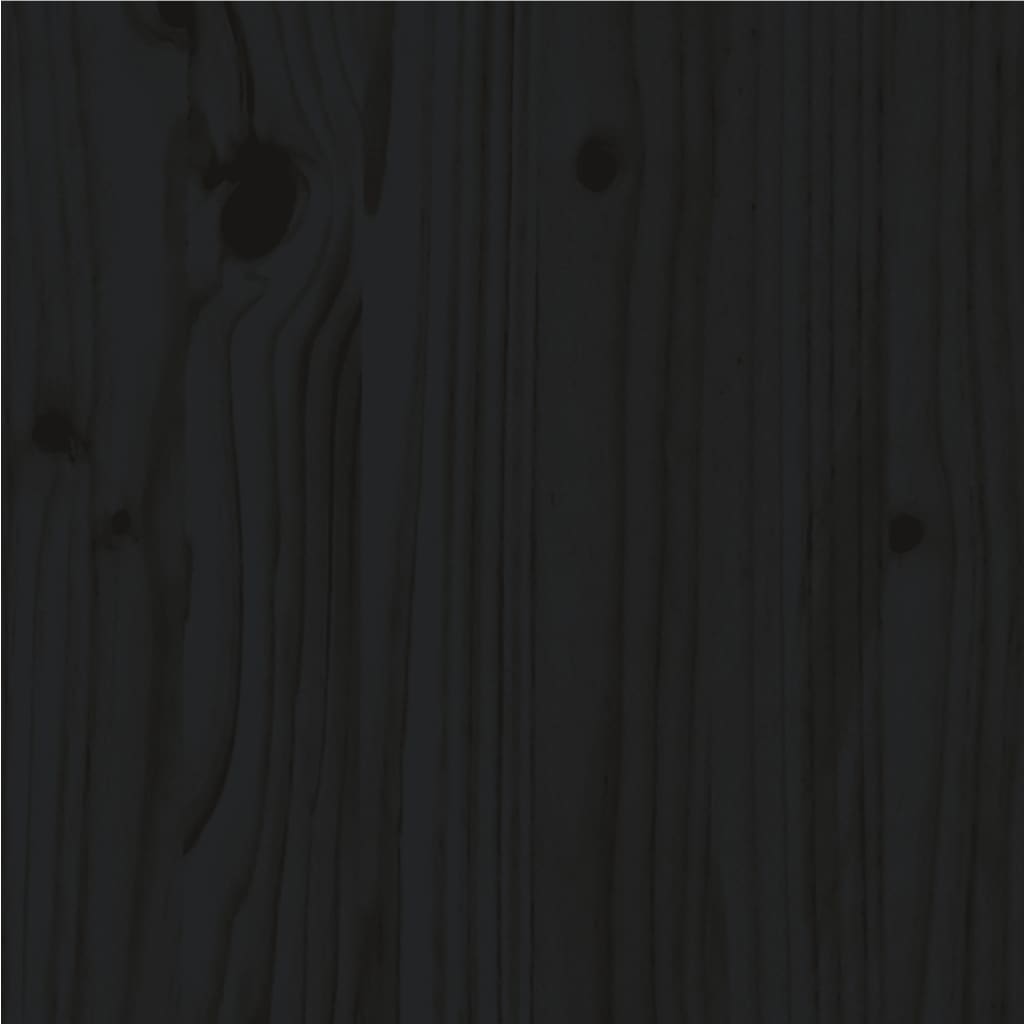 vidaXL Bedframe massief hout zwart 135x190 cm