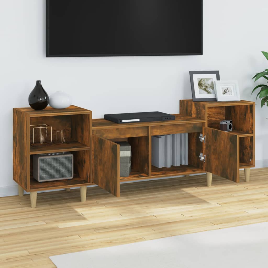 vidaXL Tv-meubel 160x35x55 cm bewerkt hout gerookt eikenkleurig