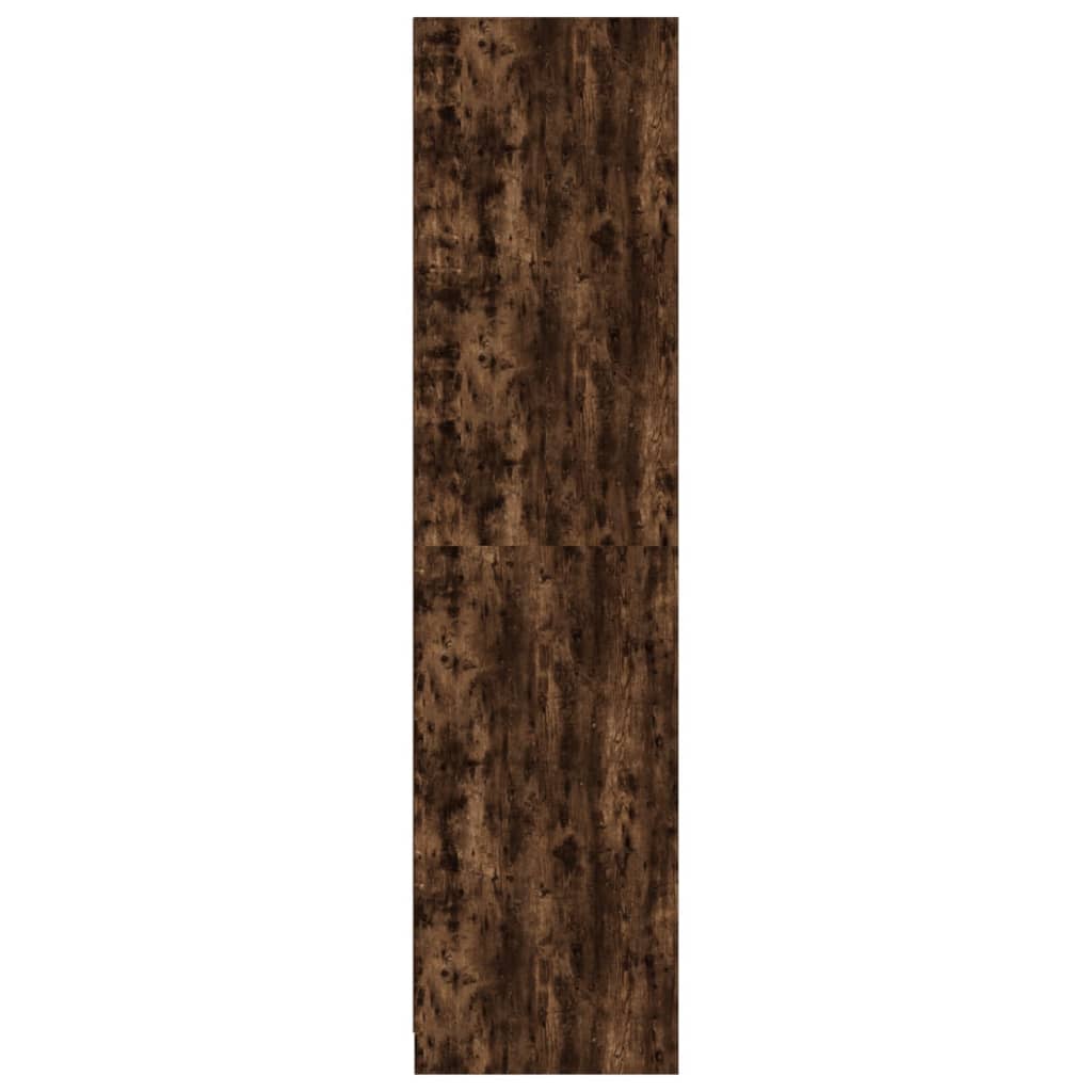 vidaXL Kledingkast 100x50x200 cm bewerkt hout gerookt eikenkleurig
