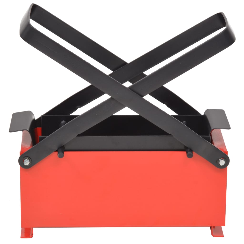 vidaXL Brikettenpers voor papier 34x14x14 cm staal zwart en rood