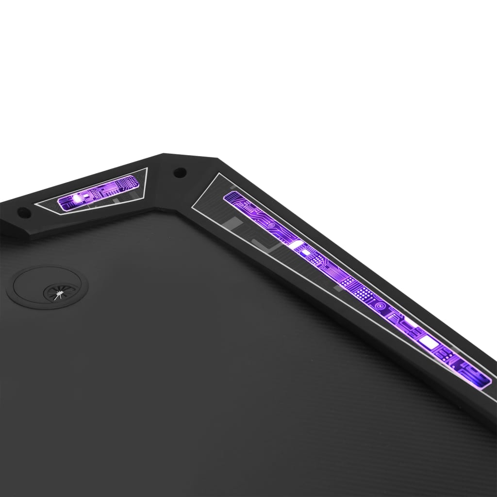 vidaXL Gamingbureau met Y-vormige poten LED 90x60x75 cm zwart