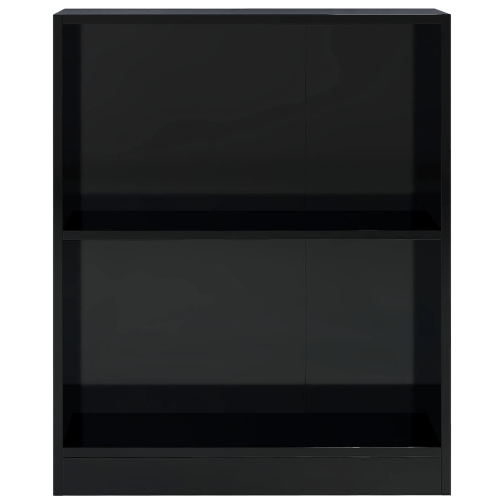 vidaXL Boekenkast 60x24x76 cm bewerkt hout hoogglans zwart