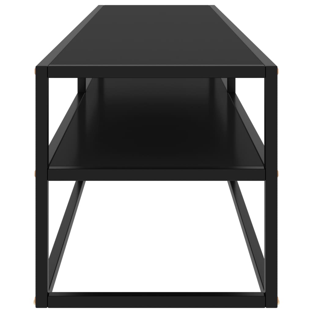 vidaXL Tv-meubel met zwart glas 160x40x40 cm zwart