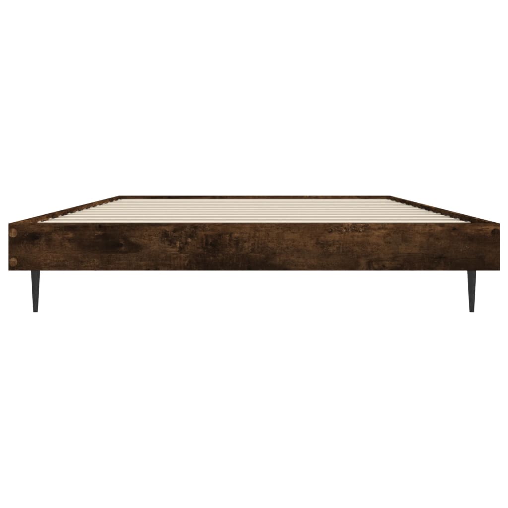 vidaXL Bedframe zonder matras hout gerookt eikenkleurig 90x200 cm