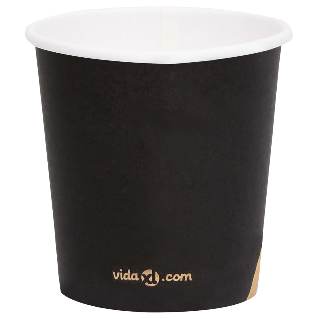 vidaXL 500 st Koffiebekers 120 ml papier zwart