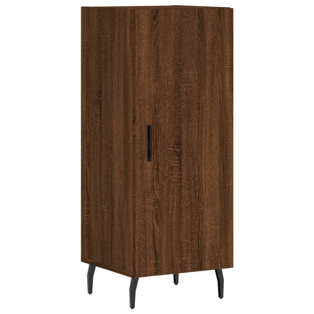 vidaXL Hoge kast 34,5x34x180 cm bewerkt hout bruin eikenkleur