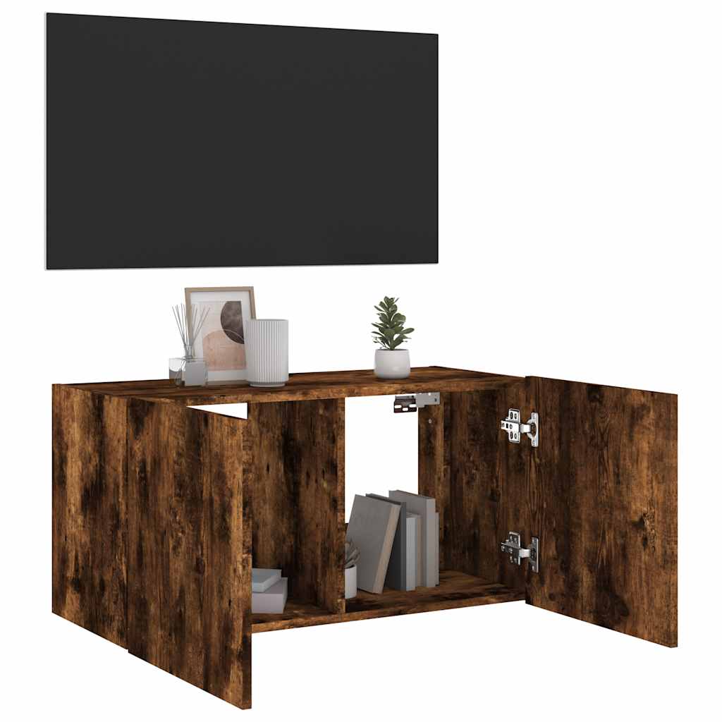 Lenn houten tv meubel gerookt eiken - 120 x 40 cm