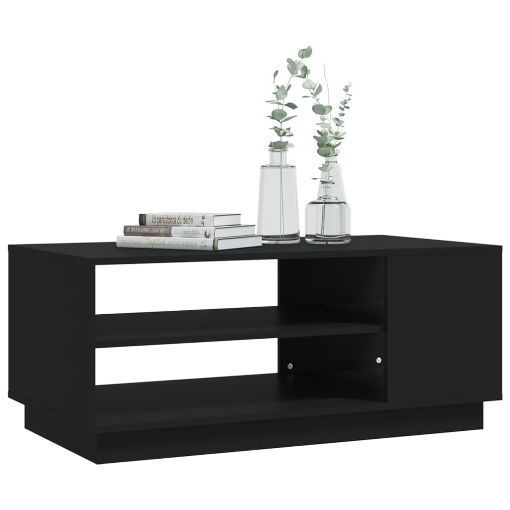 vidaXL Salontafel 102x55x43 cm bewerkt hout zwart