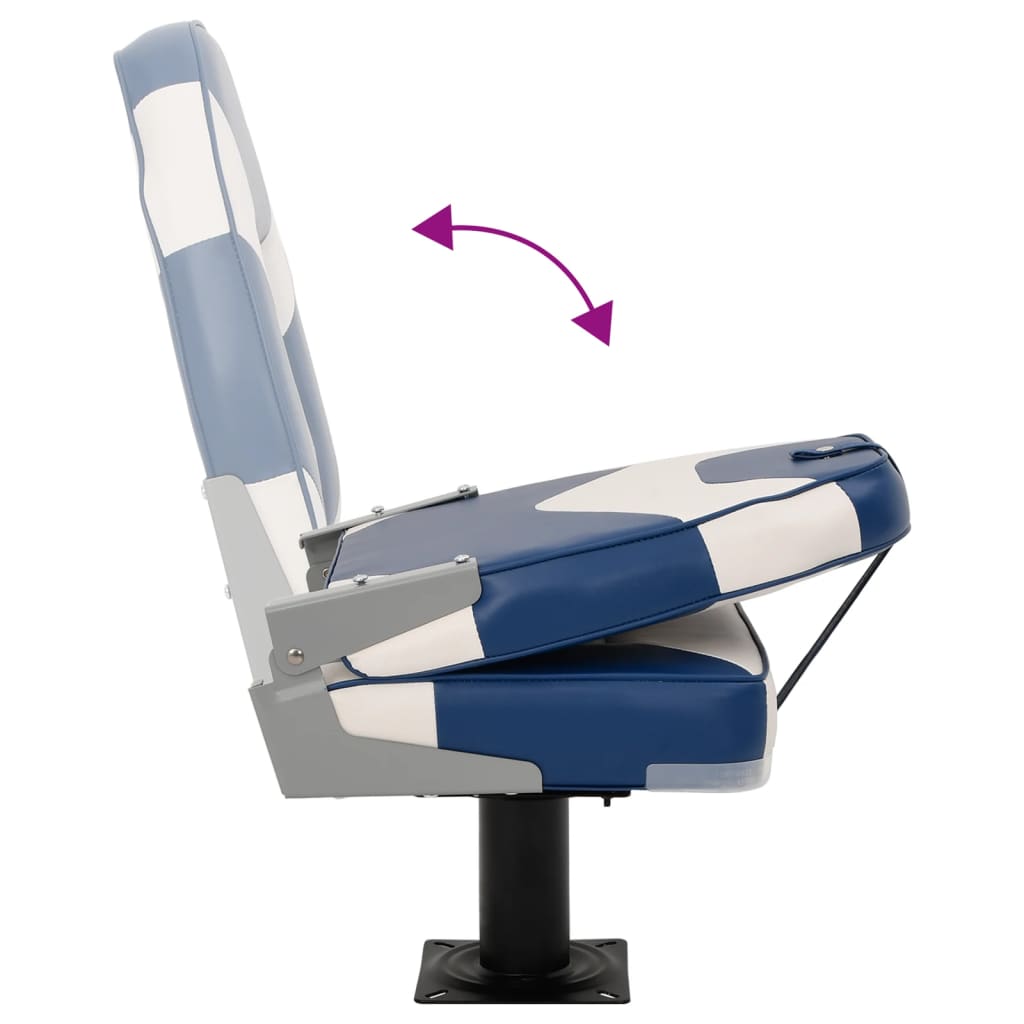 vidaXL 2-delige Bootstoelenset met hoge rugleuning inklapbaar