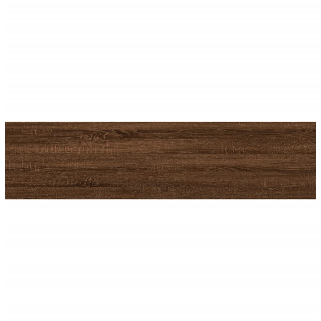 vidaXL Wandschappen 8 st 40x10x1,5 cm bewerkt hout bruineikenkleurig