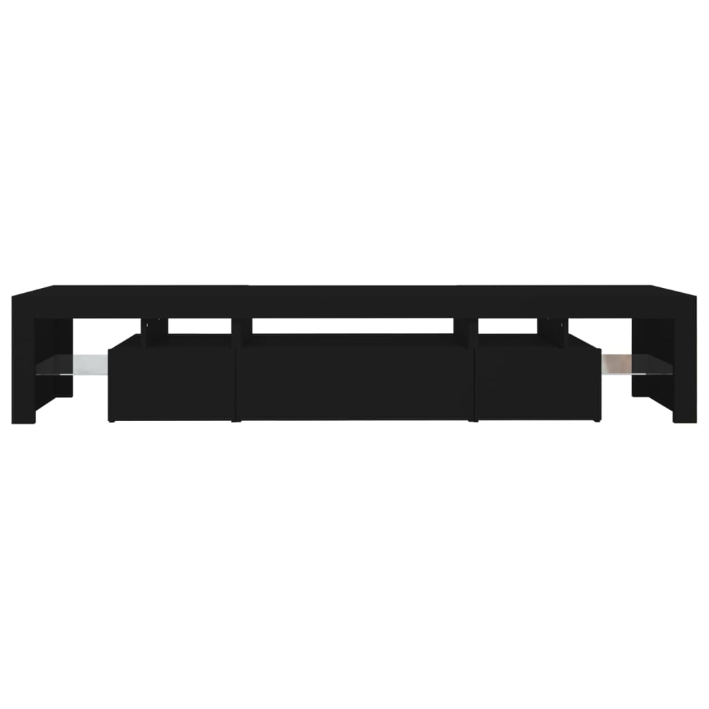vidaXL Tv-meubel met LED-verlichting 215x36,5x40 cm zwart
